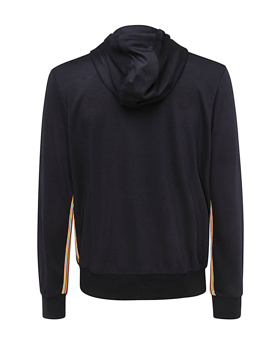Paul Smith Fine-knit Zip-up Hoodie In Black