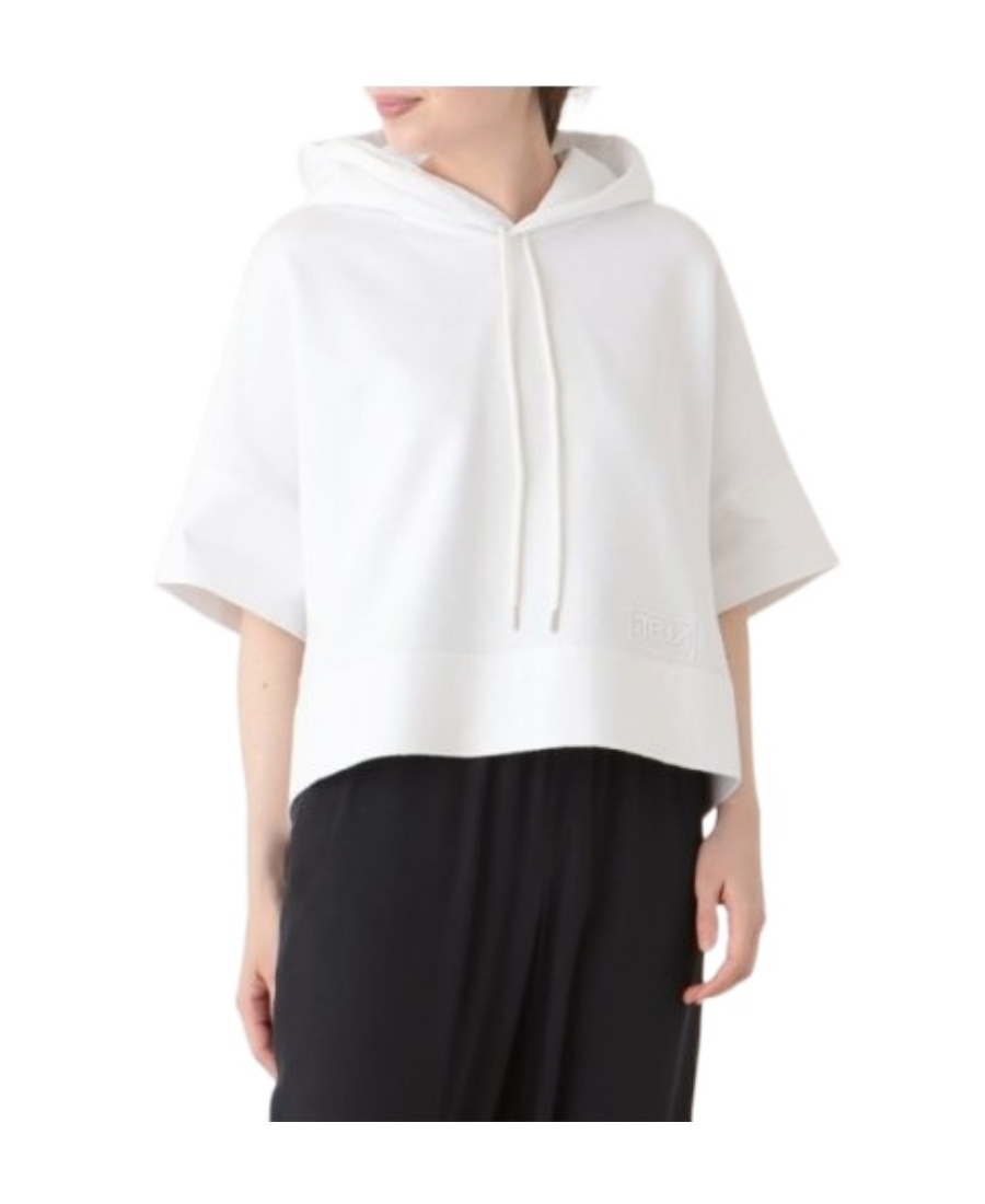 Stella Mccartney Cropped Short-sleeve Hoodie In White