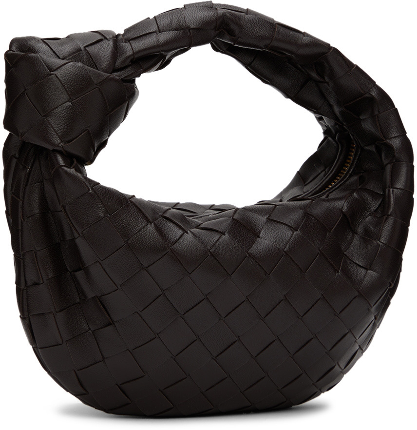 Bottega Veneta Mini Woven Handbag In Brown