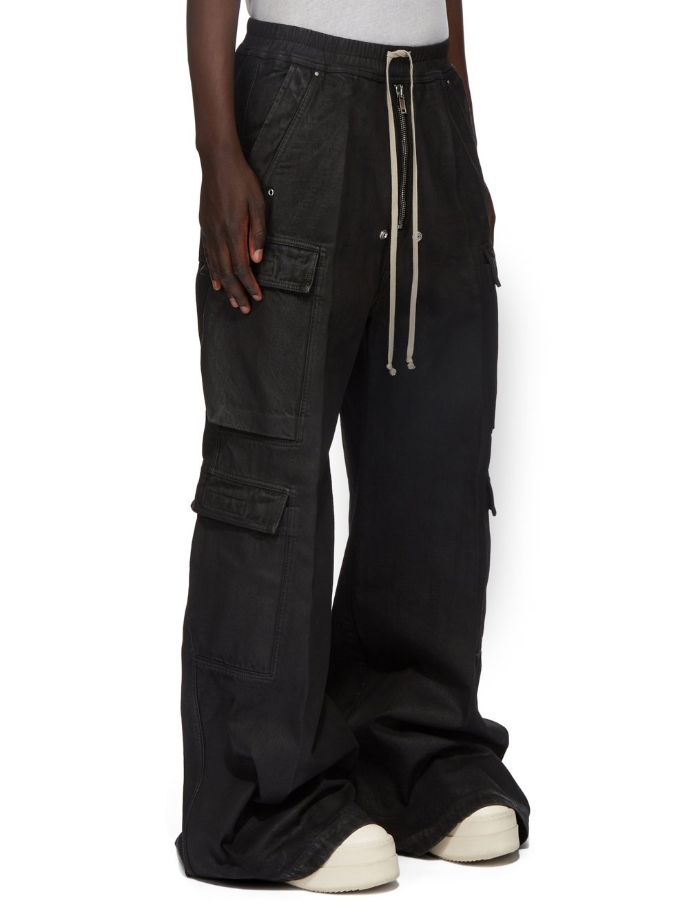 Rick Owens Drkshdw Drawstring Elastic Waist Casual Pants In Black