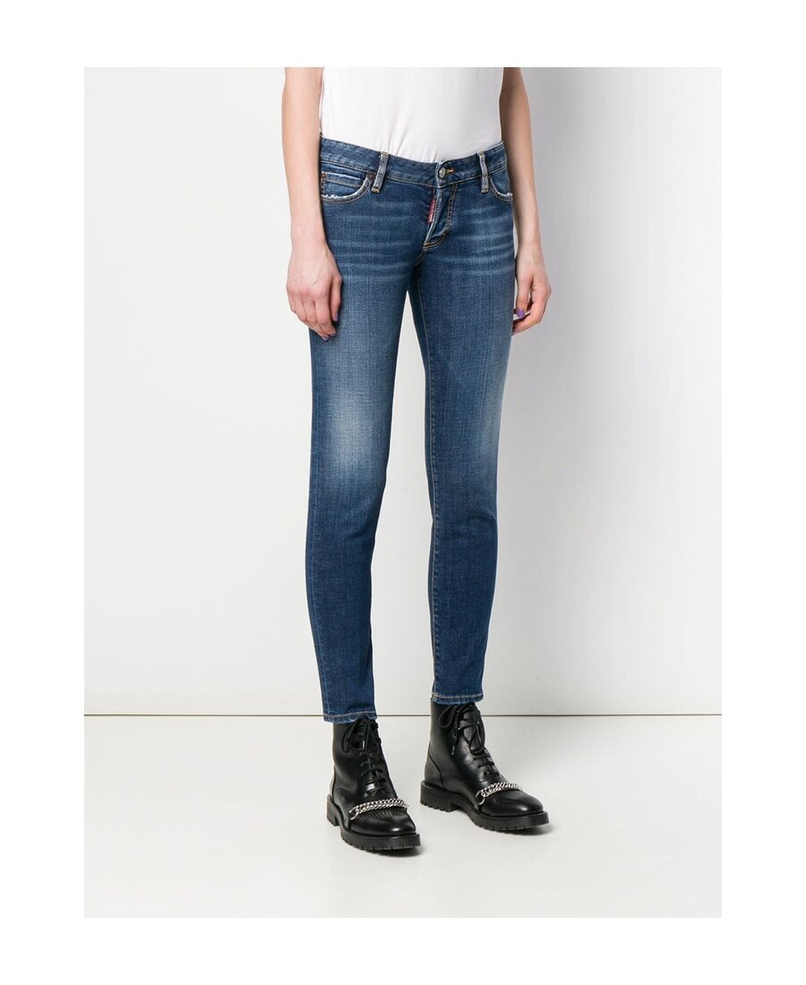 Dsquared2 Low-rise Skinny Jeans In Blue
