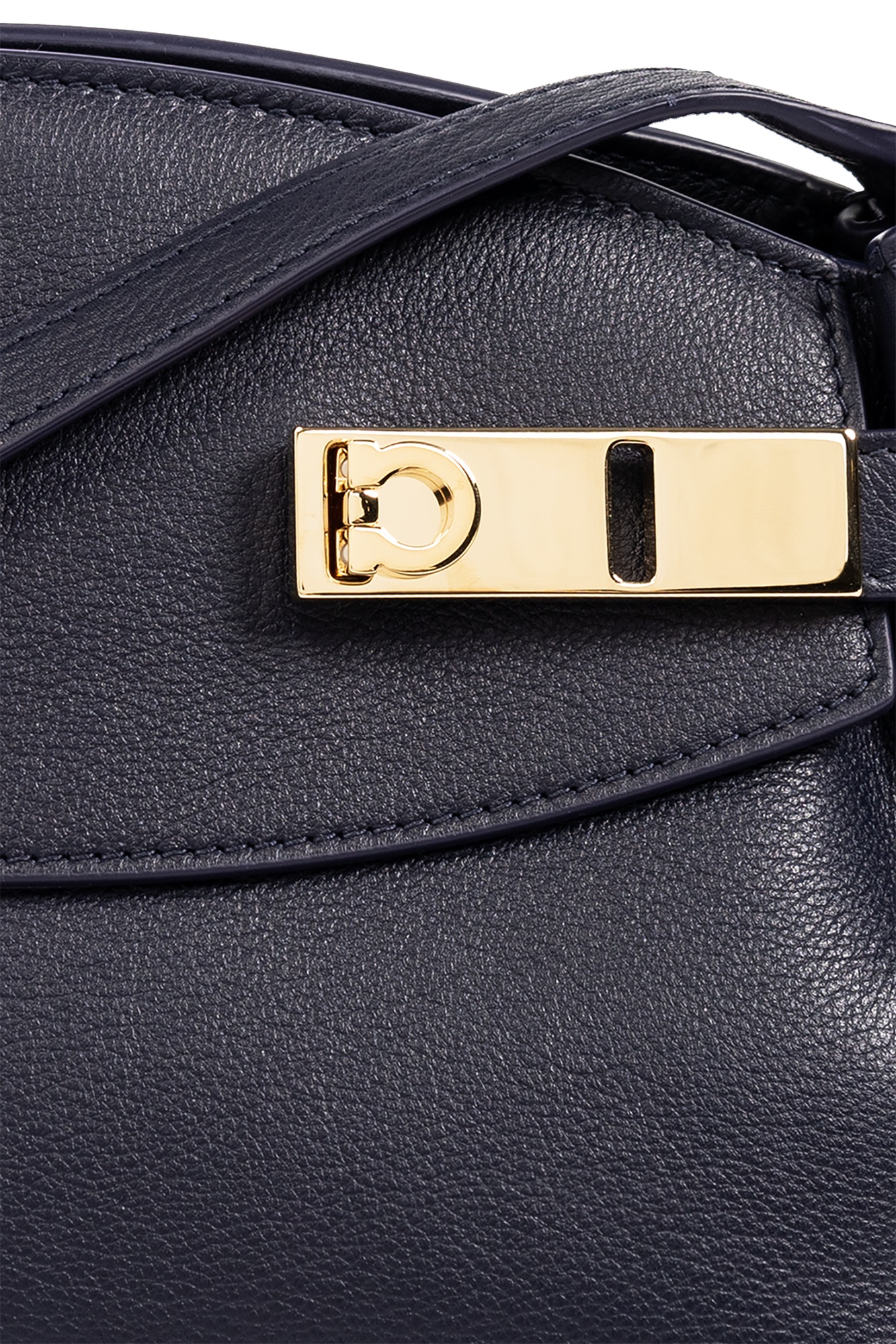 Ferragamo Hug Small Shoulder Bag In Black