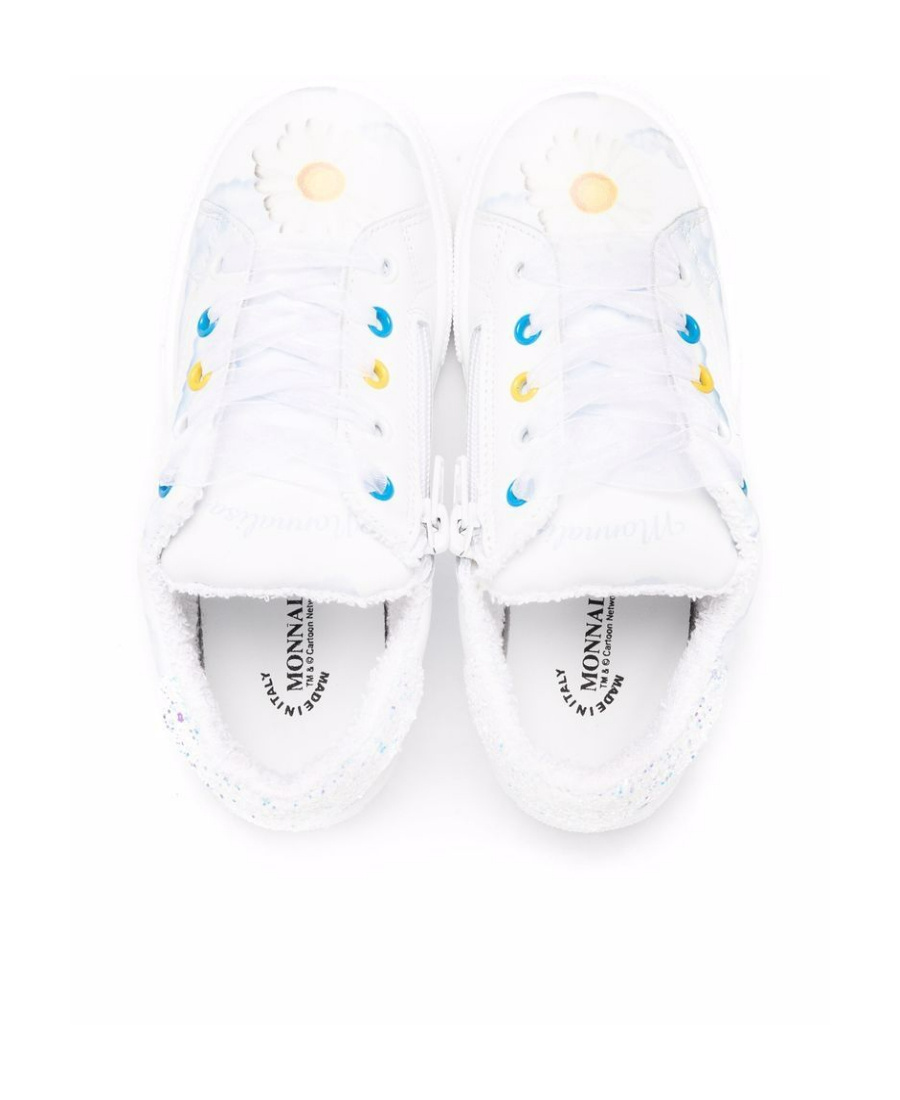 Monnalisa Tweety-print Lace-up Sneakers In White