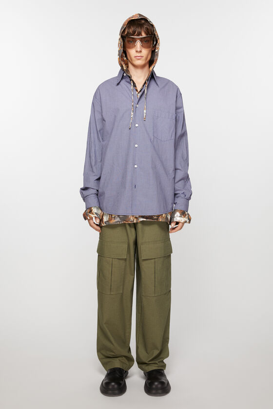 Acne Studios Straight Cotton Cargo Trousers In Green