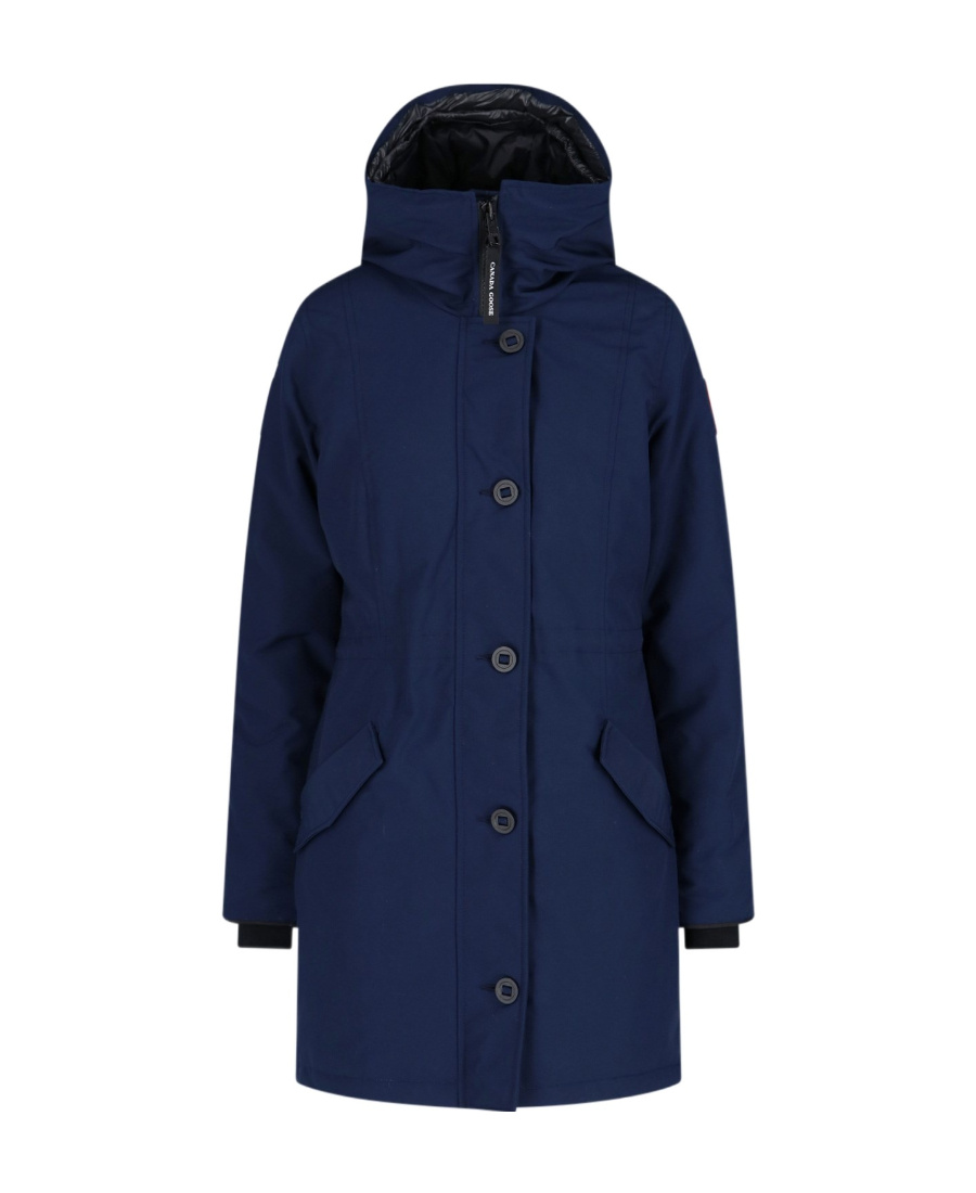 Shop Canada Goose Logo Down Jacket In Black