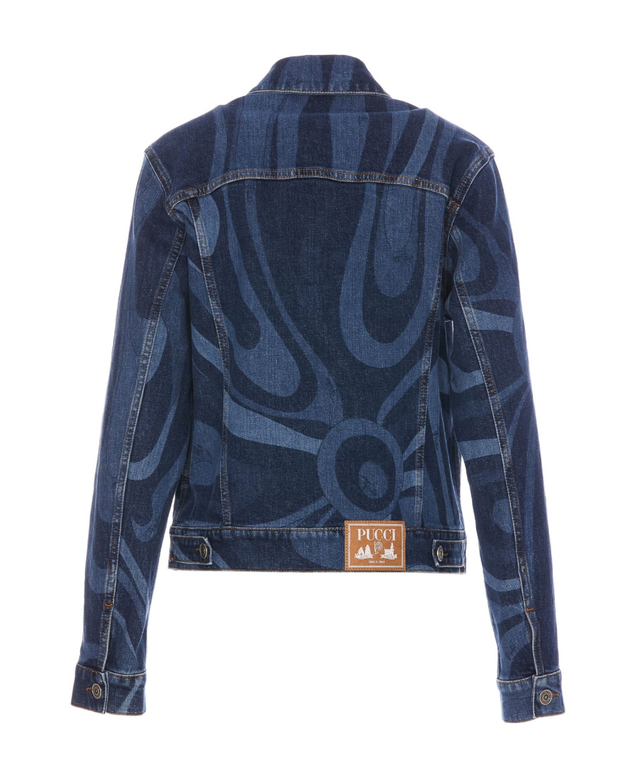 EMILIO PUCCI SWIRL PRINT DENIM JACKET