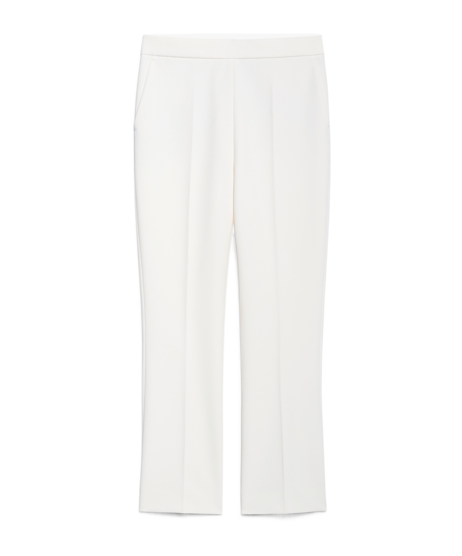 Shop Max Mara High Waist Regular Fit Pants In White