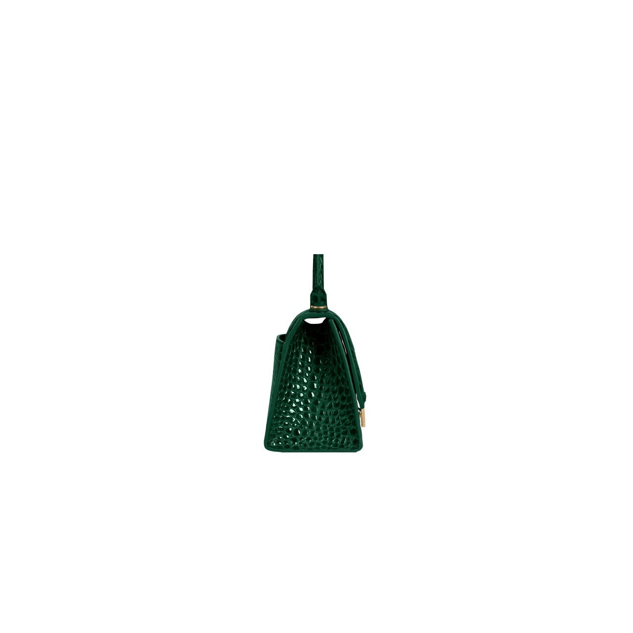 Balenciaga Borsetta Hourglass Xs Con Lavorazione Coccodrillo Da Donna In Verde In Green