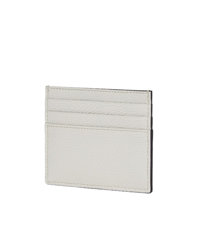 Shop Fendi Light Grey Leather Card Holder With Multicolour Print In Multi-color