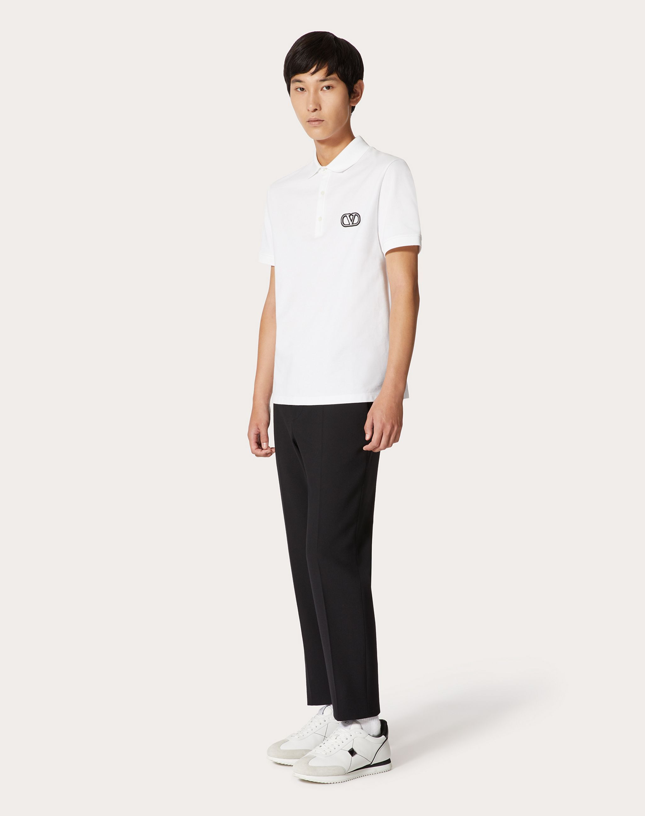 VALENTINO VALENTINO	VLOGO SIGNATURE STRAIGHT HEM POLO SHIRT
