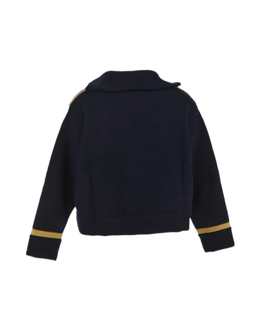 Celine Long-sleeved Wool Casual Jacket In Blue
