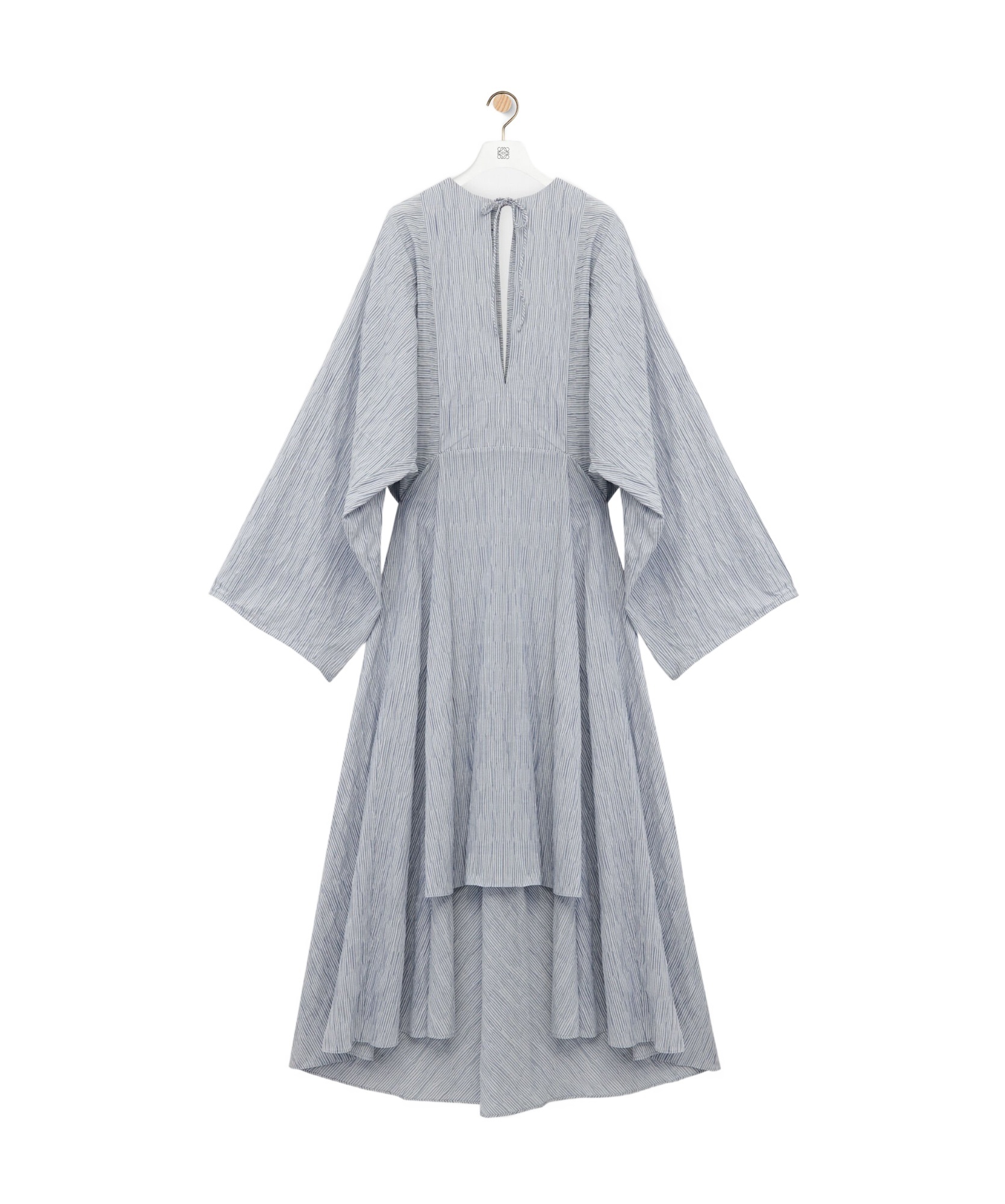 Loewe Pleated Tie-neck Midi Dress