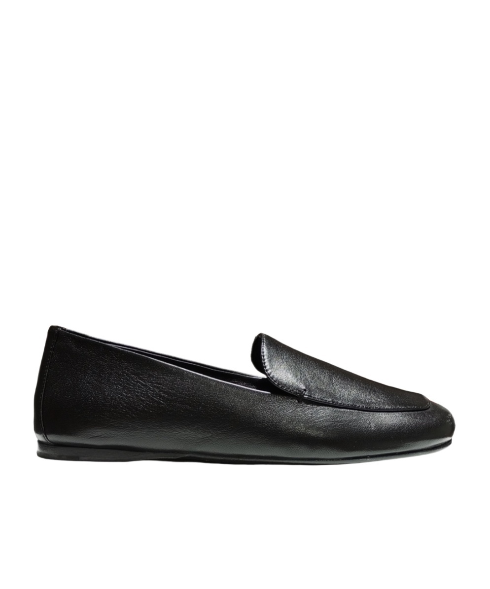 Khaite Black Alessio Brushed Calf Leather Loafers