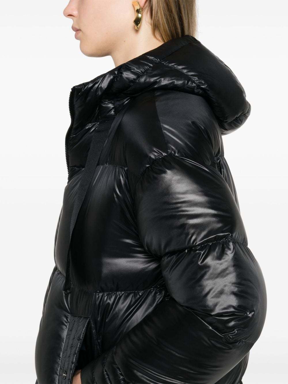 Herno Drawstring Hooded Jacket In Black