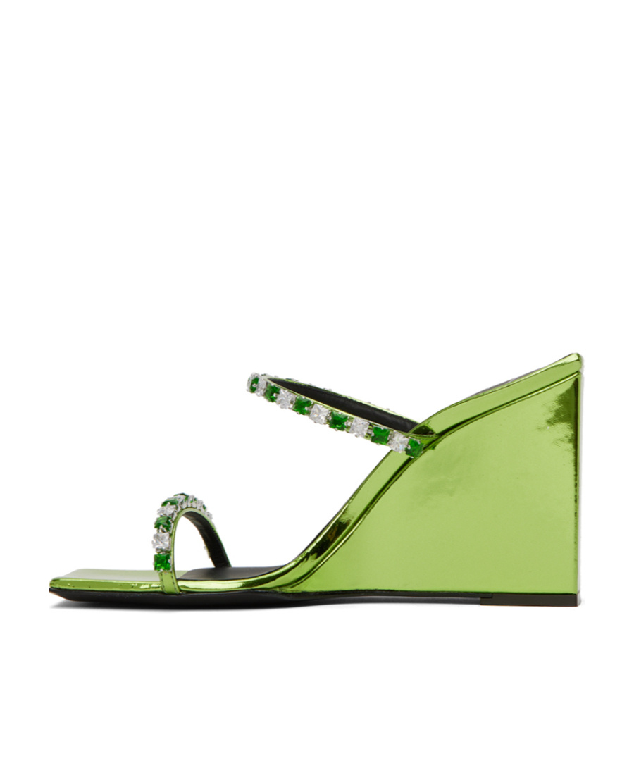 Giuseppe Zanotti Open-toed Heels In Green