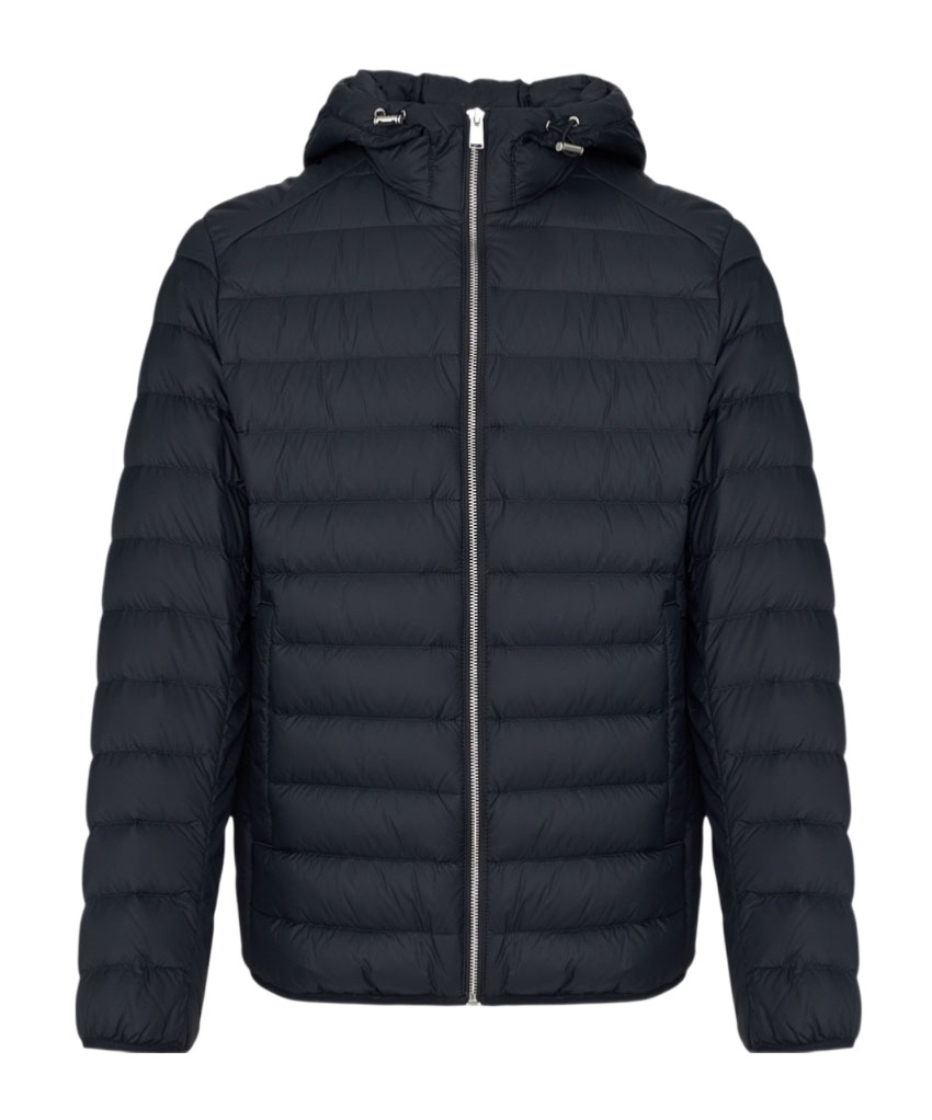 Hugo Boss Hooded Padded Jacket In Blue