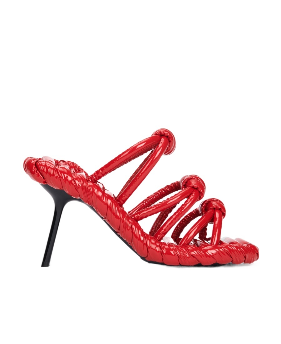 Loewe Petal Knotted High-heeled Sandals In Red