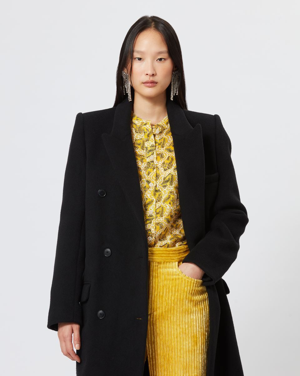 Isabel Marant Ellenita Wool-blend Coat In Black