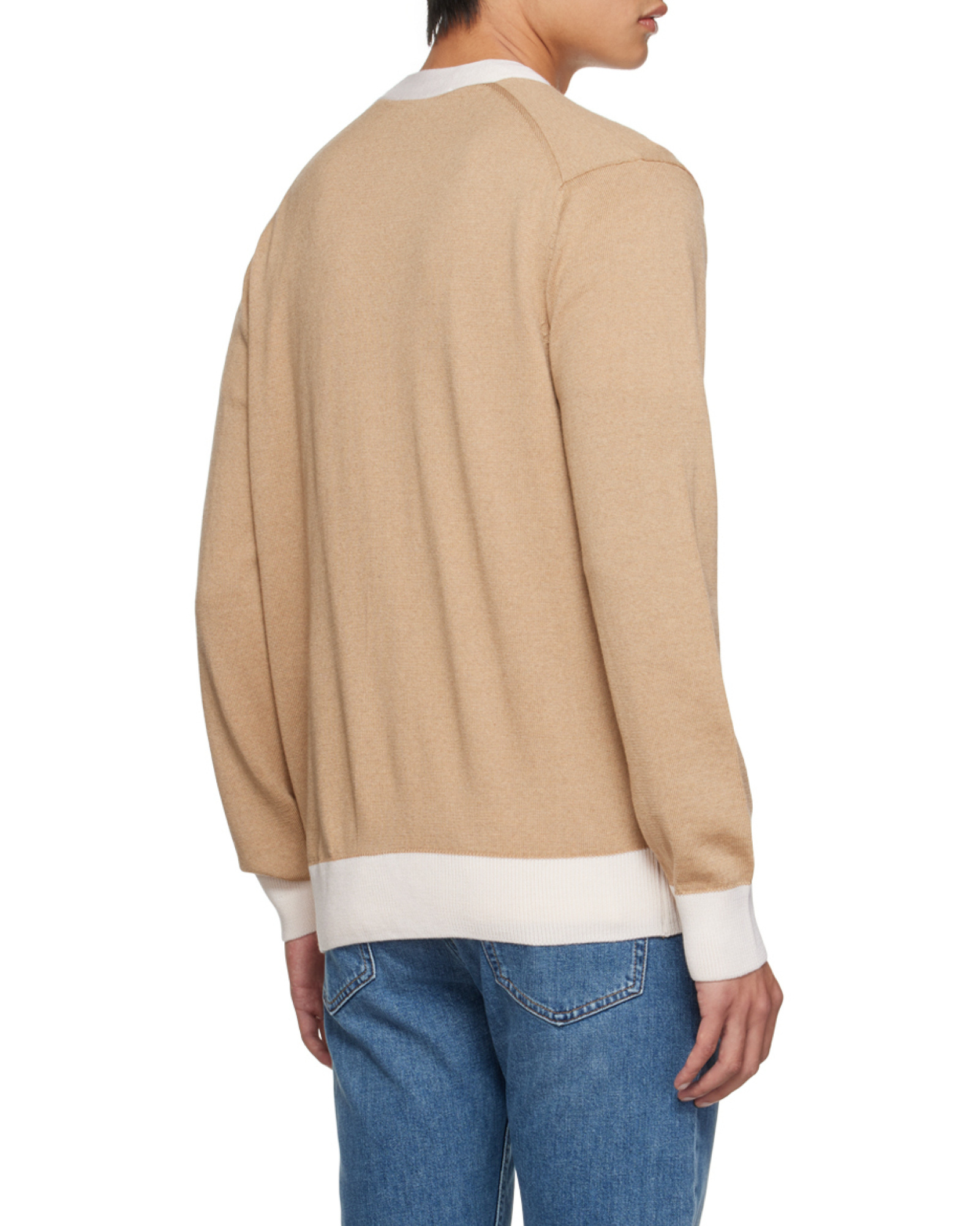 MAISON KITSUNÉ BABY FOX PATCH V-NECK CARDIGAN 
