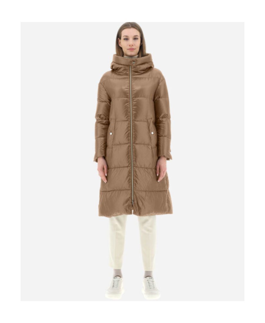 Herno Padded Hooded Coat In Brown