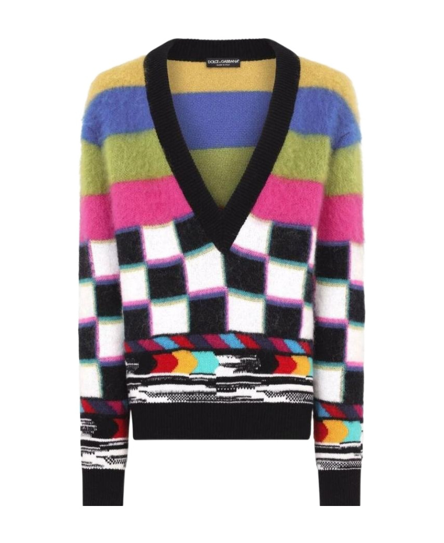 Dolce & Gabbana Glitch Sweater In Black