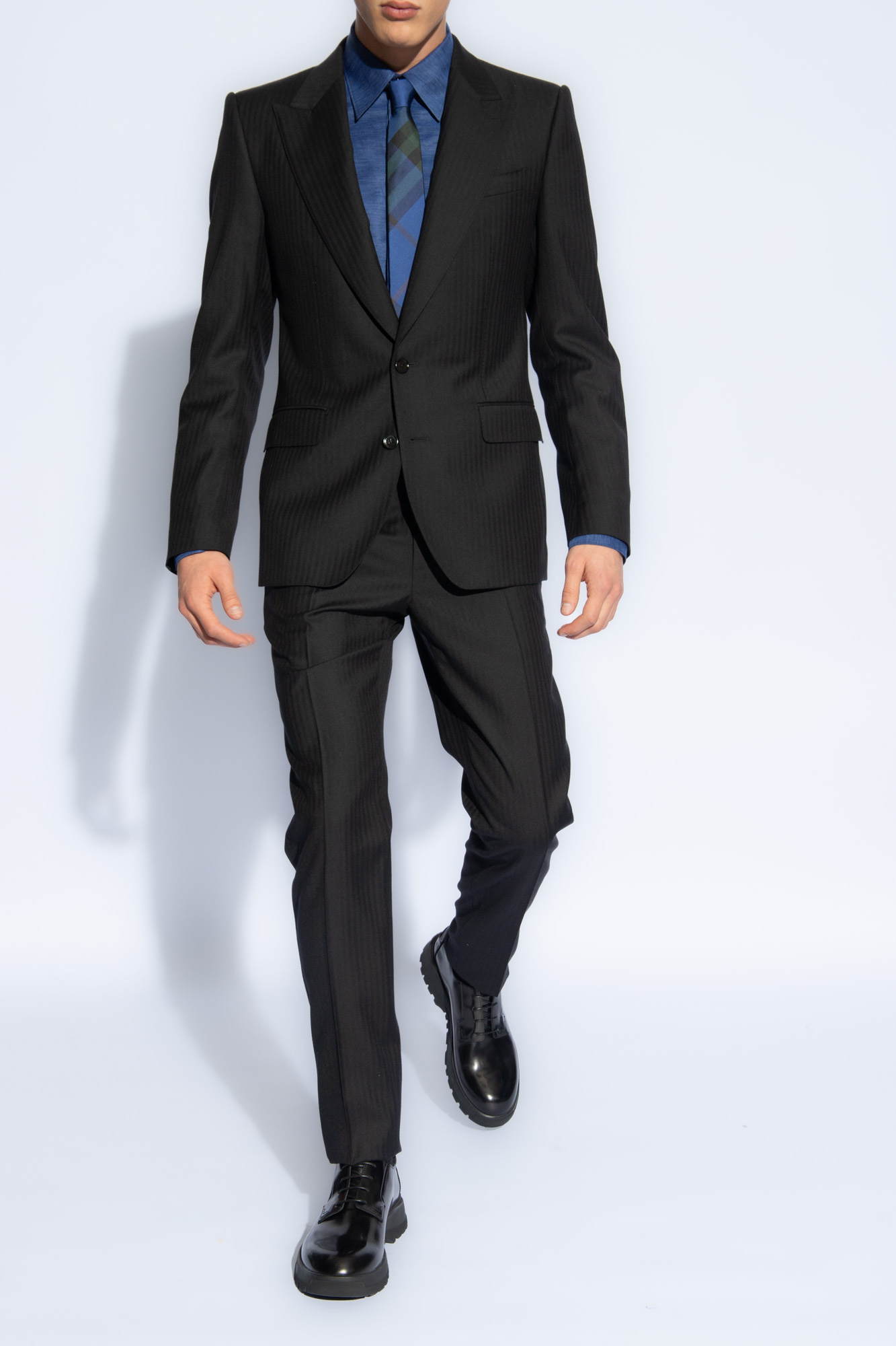 Dolce & Gabbana Single-breasted Wool Blazer In Black