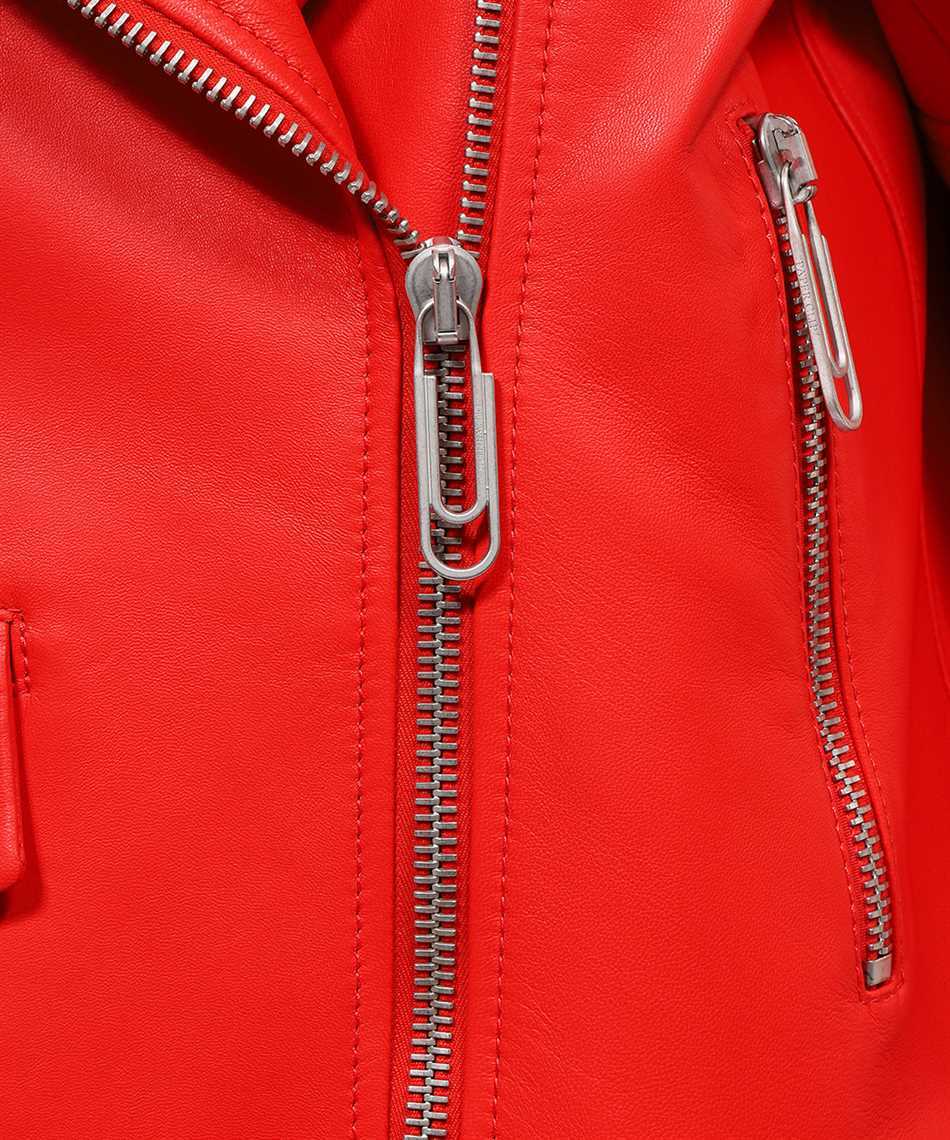 Off-white Ff Leather Biker In Red