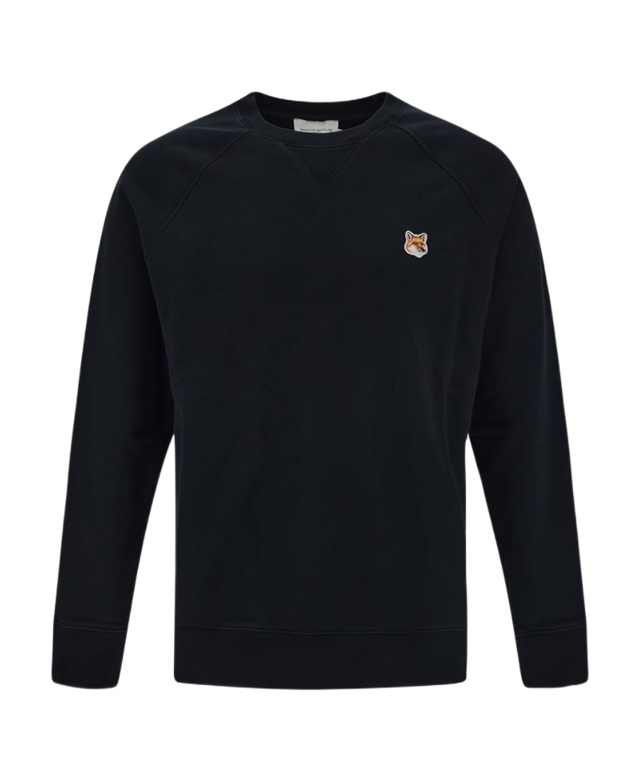Maison Kitsuné Fox Logo-embroidered Sweatshirt In Black