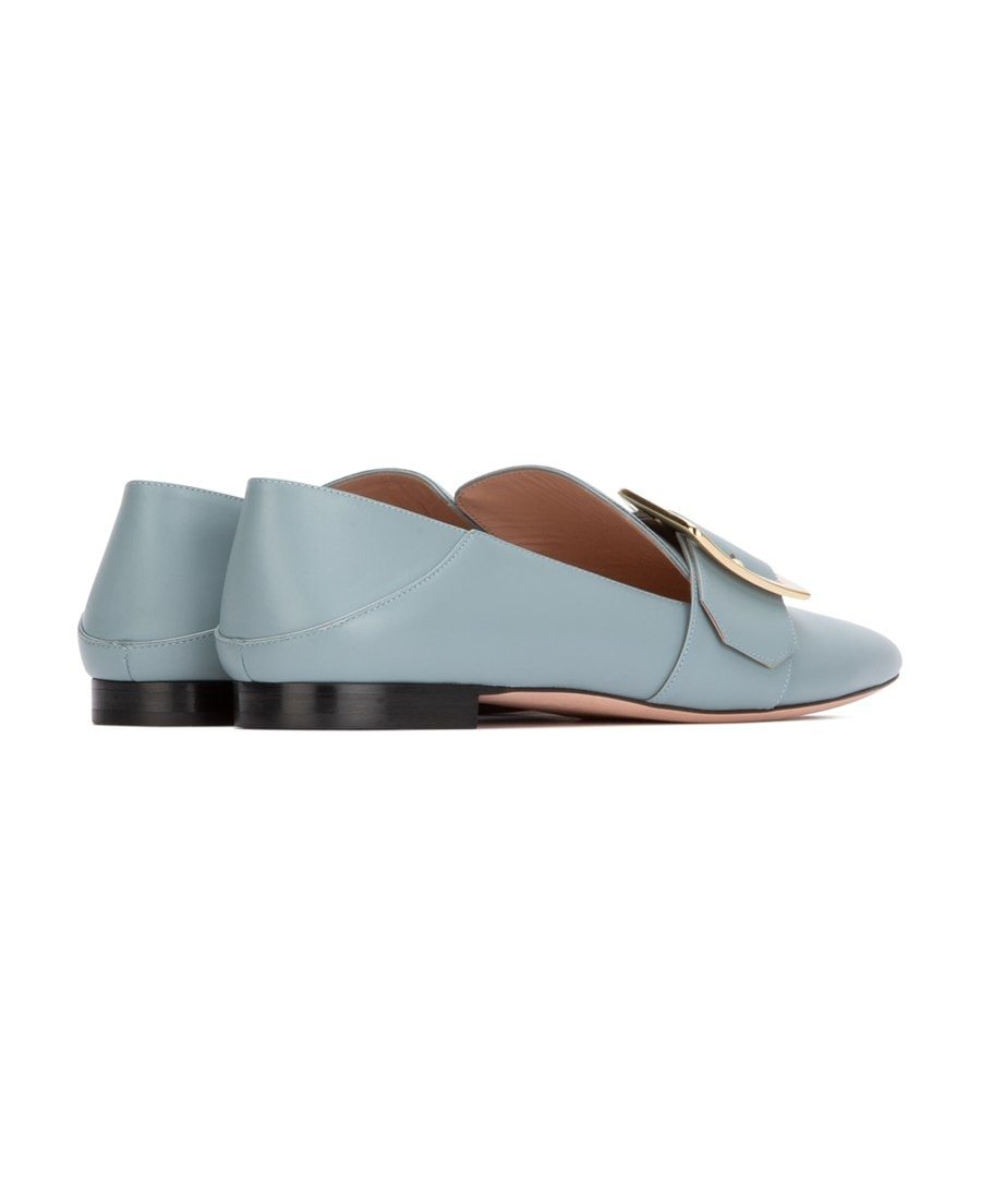 Bally Janelle Buckle Flat-soled Casual Shoes In Gray