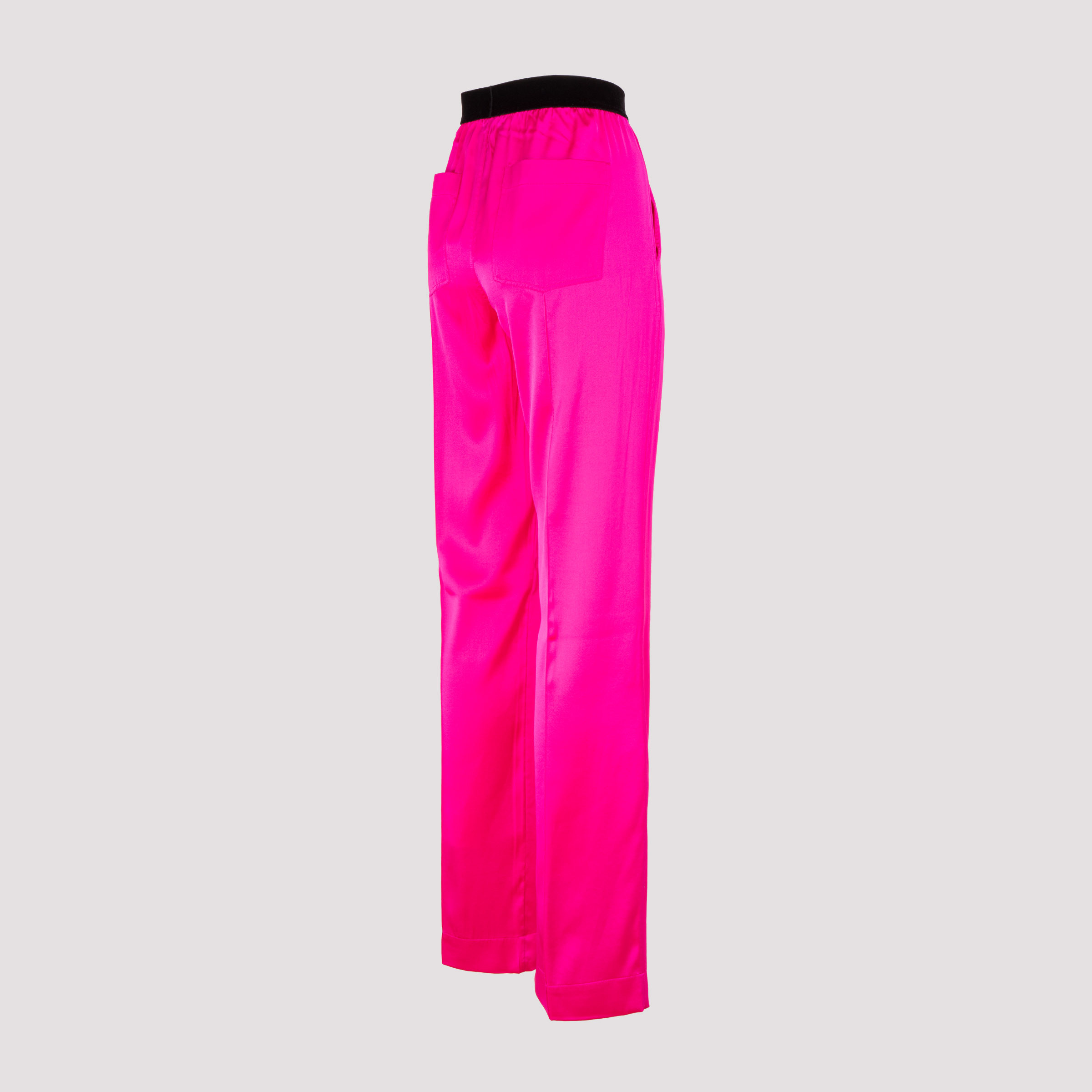 Tom Ford Logo-patch Straight-leg Trousers In Pink