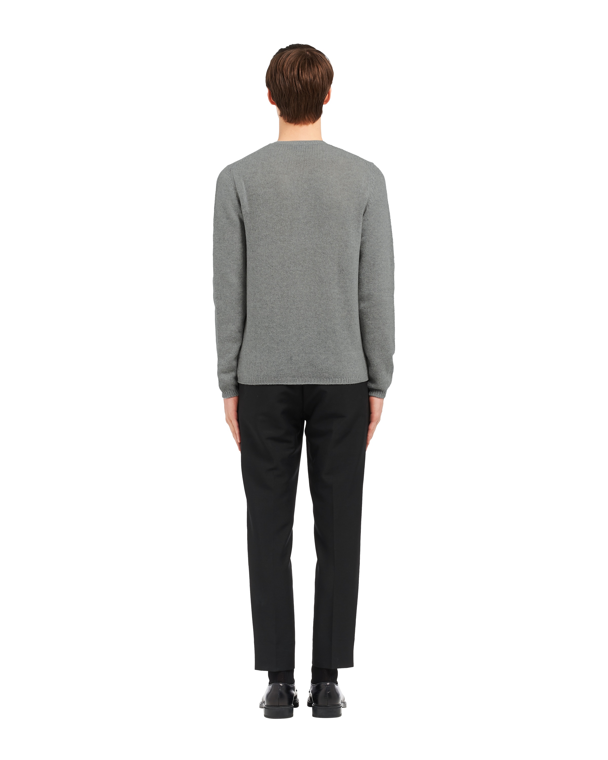 Prada Cashmere Knitted Jumper In Slate Grey
