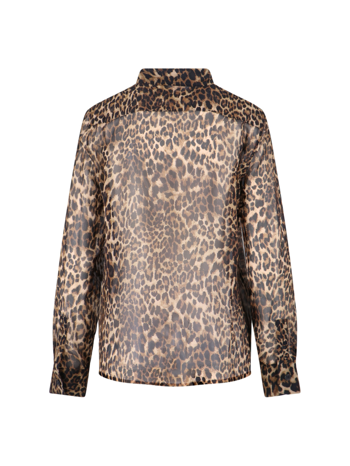 Nili Lotan Gaia Polka-dot Silk Slim Button-down Shirt In Animal Print