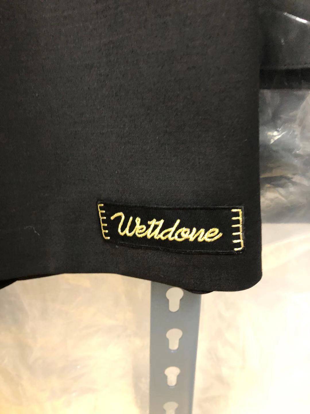 We11 Done Contrast-stitching Track Shorts In Black