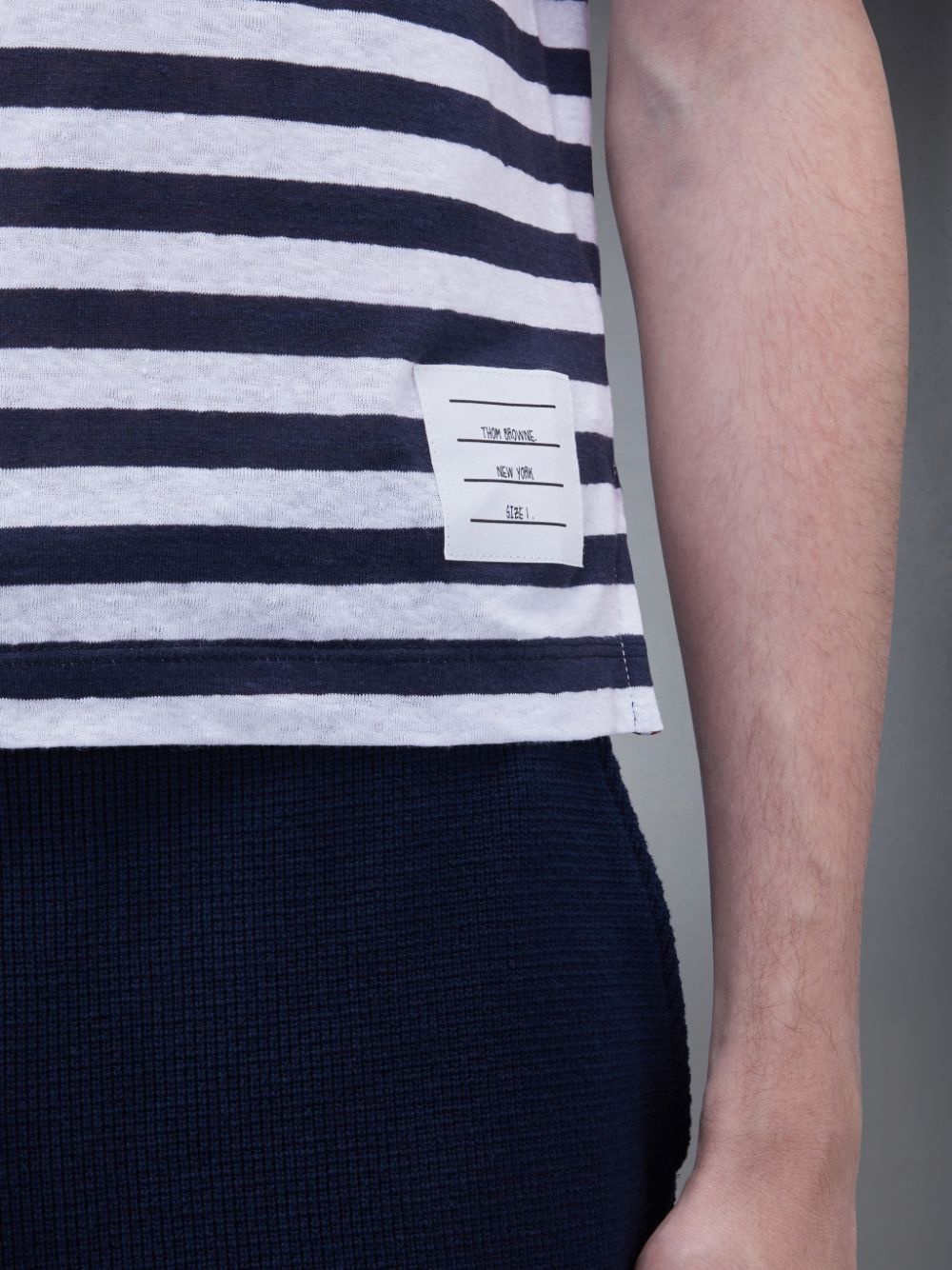 Thom Browne Horizontal-stripe Short-sleeve T-shirt In Multicolor