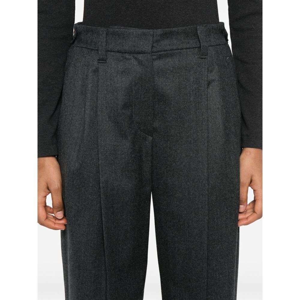 Brunello Cucinelli Klassische Bundfaltenhose In Black