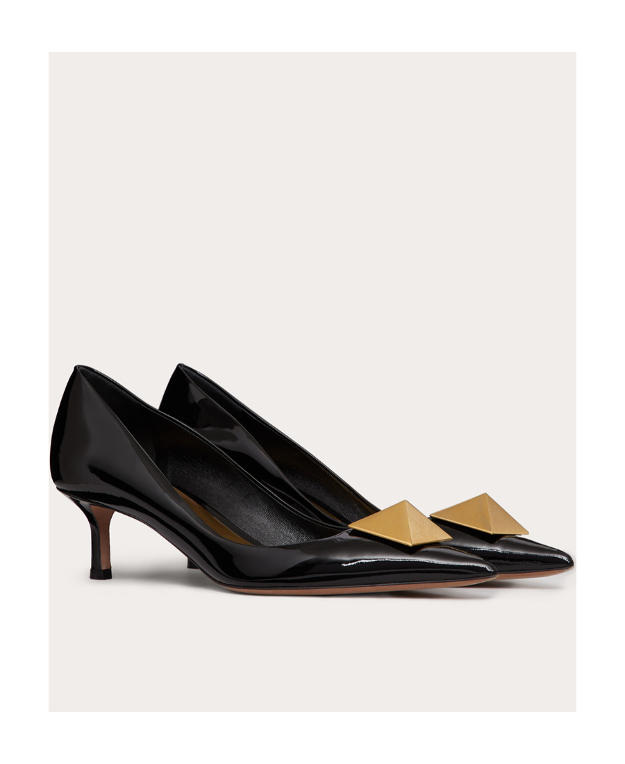 Valentino Garavani One Stud 60mm Patent-leather Pumps In Black