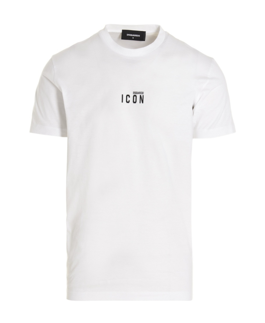 Dsquared2 Icon Logo Printed Cotton Jersey T-shirt In White