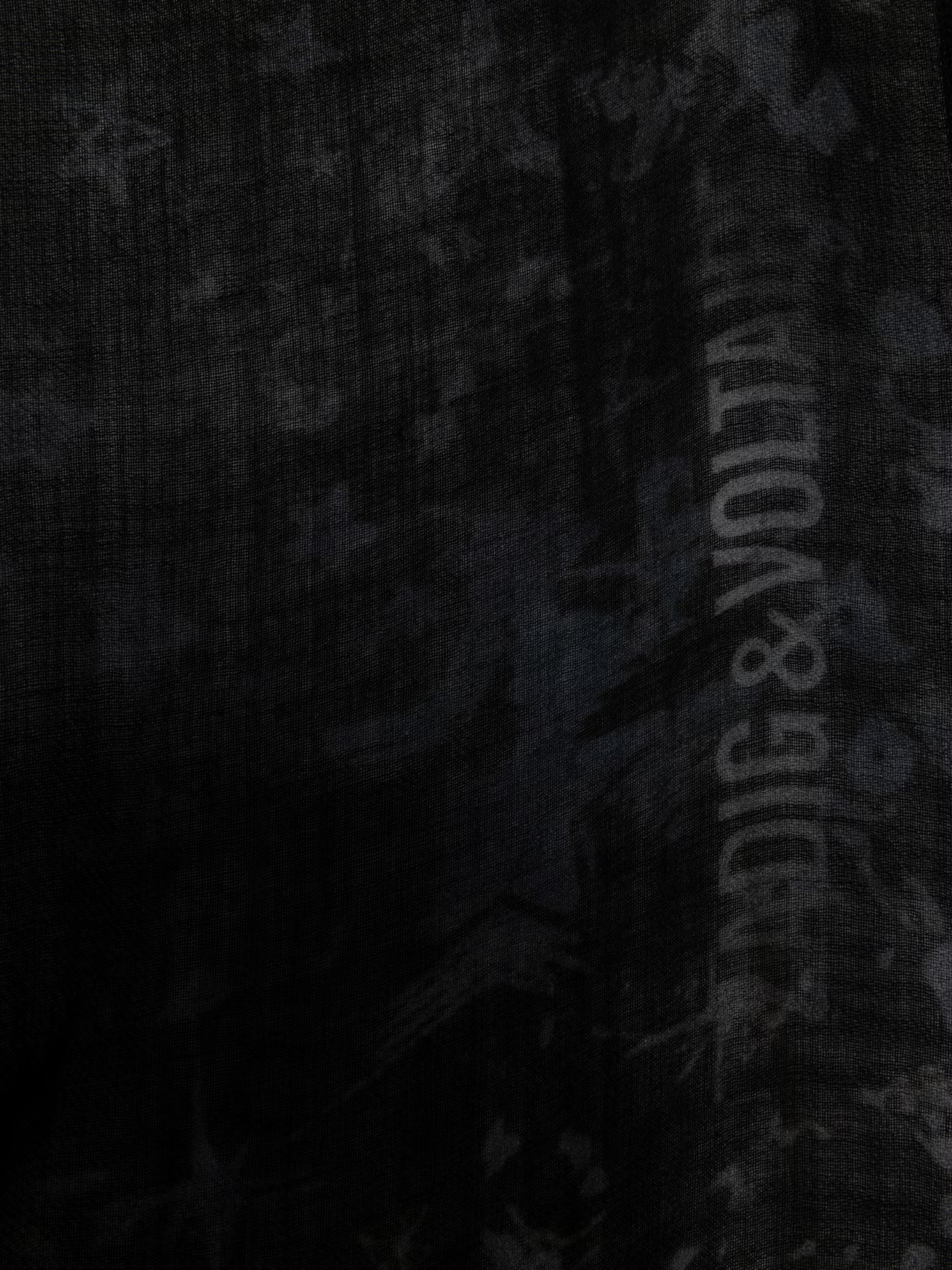 Zadig & Voltaire Printed Scarf In Black