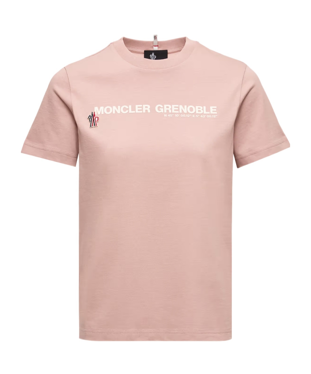 Moncler Logo Cotton T-shirt In Pink