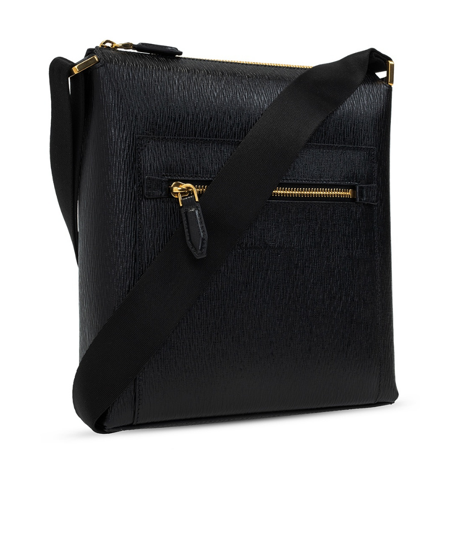 FERRAGAMO TEXTURED-FINISH SHOULDER BAG