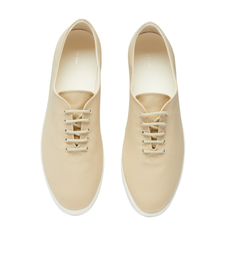 The Row Lace-up Low-cut Sneakers In Brown