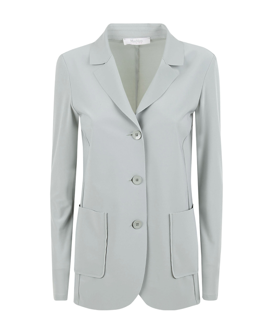 Max Mara V-neck Long-sleeved Suit Jacket In Gray