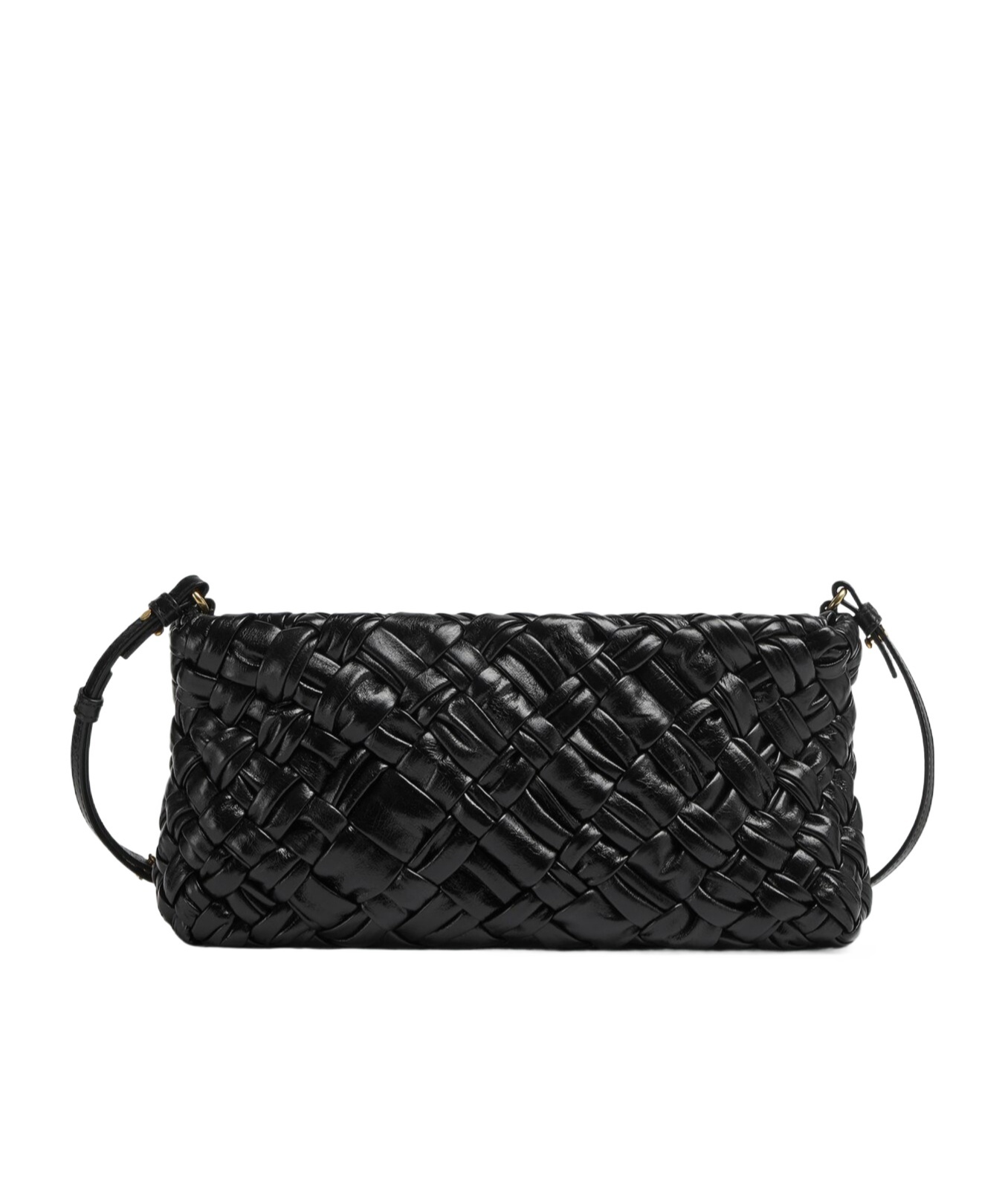 Bottega Veneta Kalimero Cha-cha Leather Shoulder Bag In Black