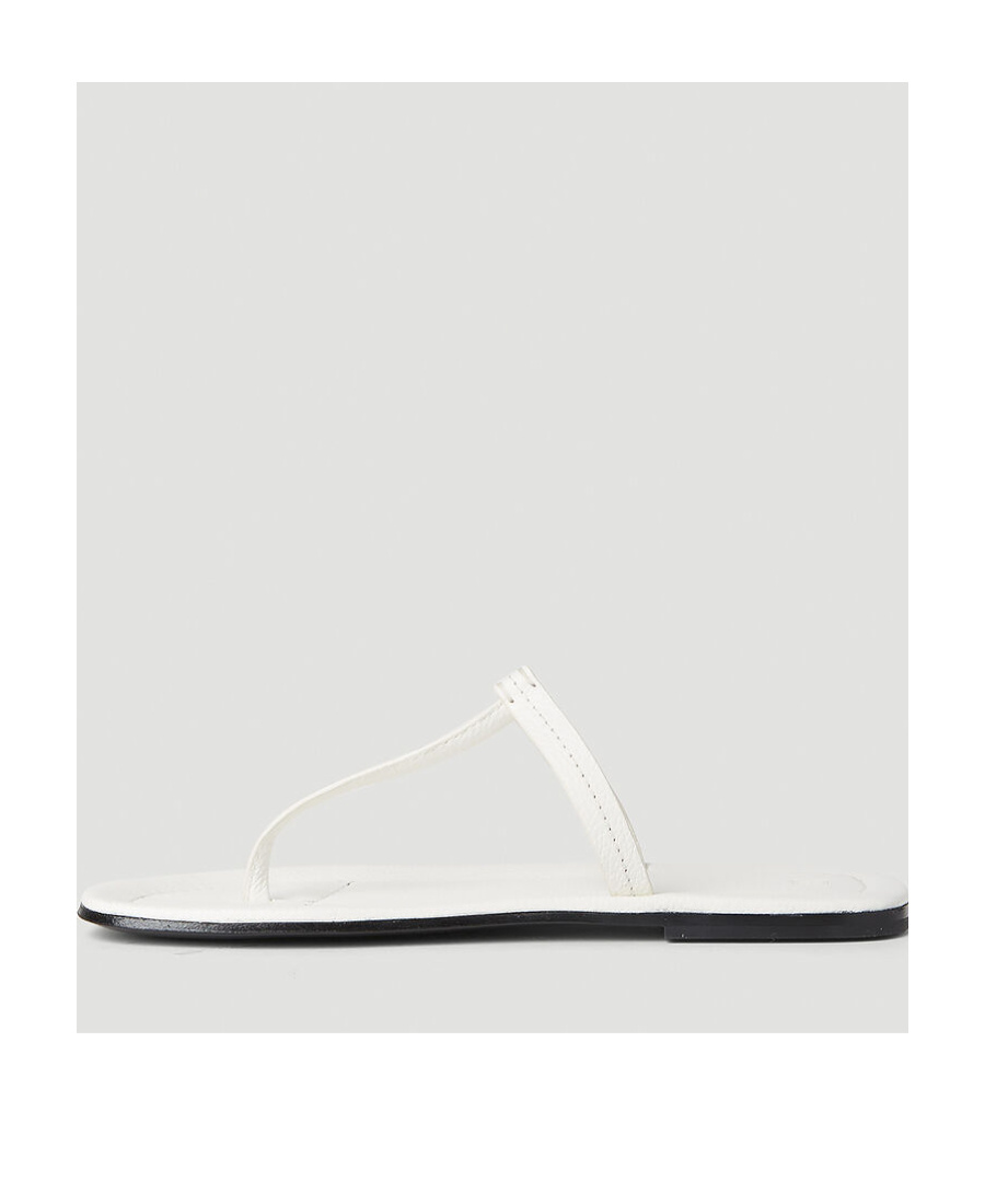 Shop Totême Logo Flip-flops In White