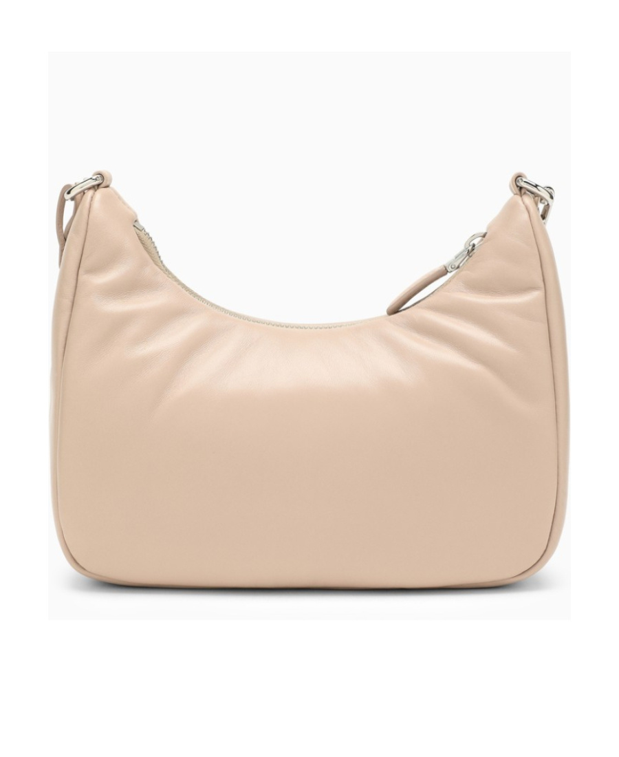 Prada Re-edition Leather Shoulder Bag In Nude