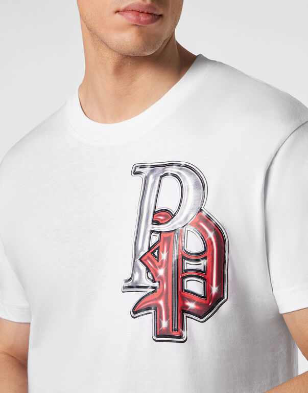 Philipp Plein T-shirt Round Neck Ss Skully Gang Men In White