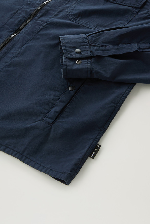 Woolrich Oversize Cotton Gabardine Jacket In Black