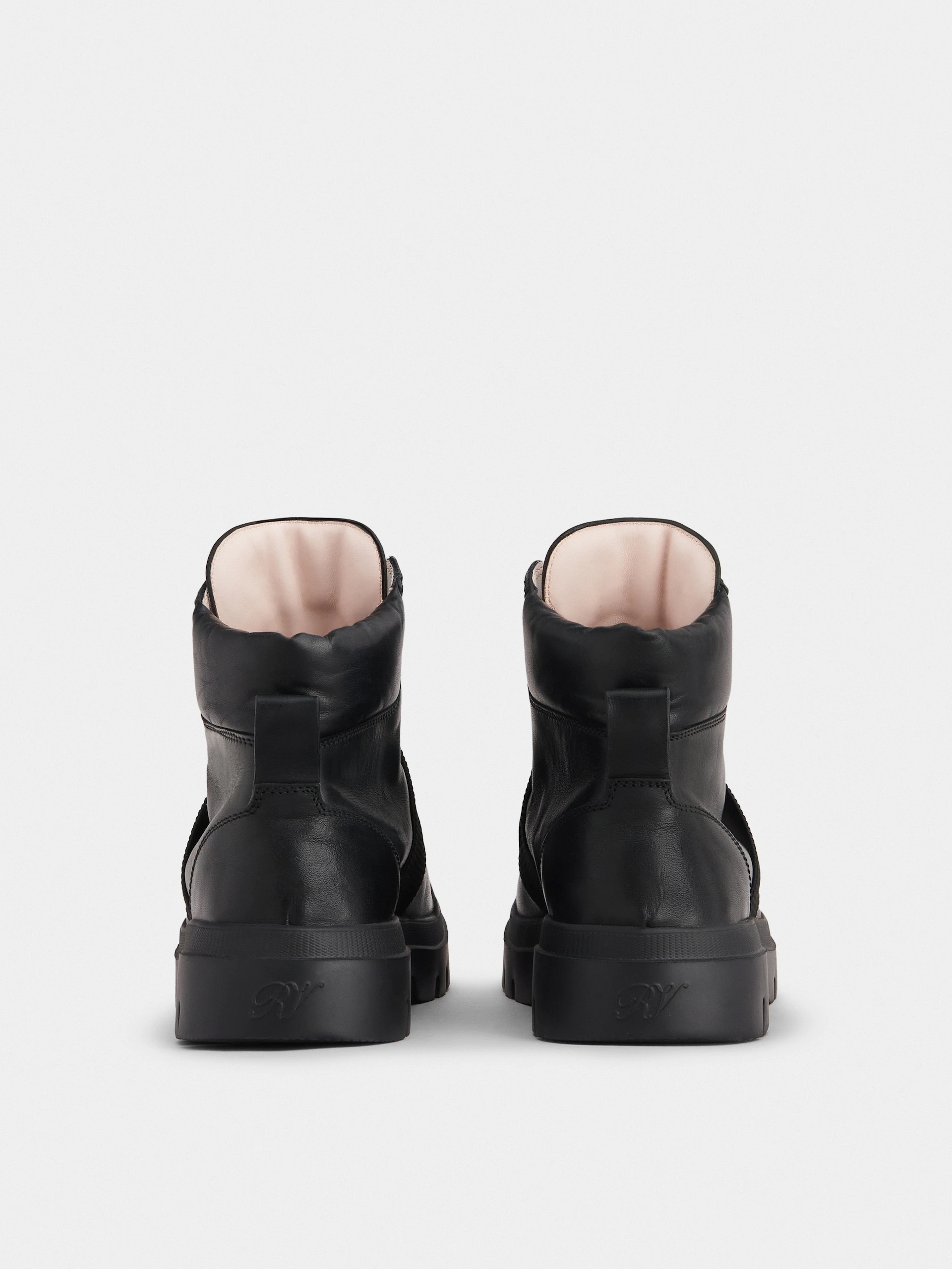 Roger Vivier Tie Buckle Boots In Black
