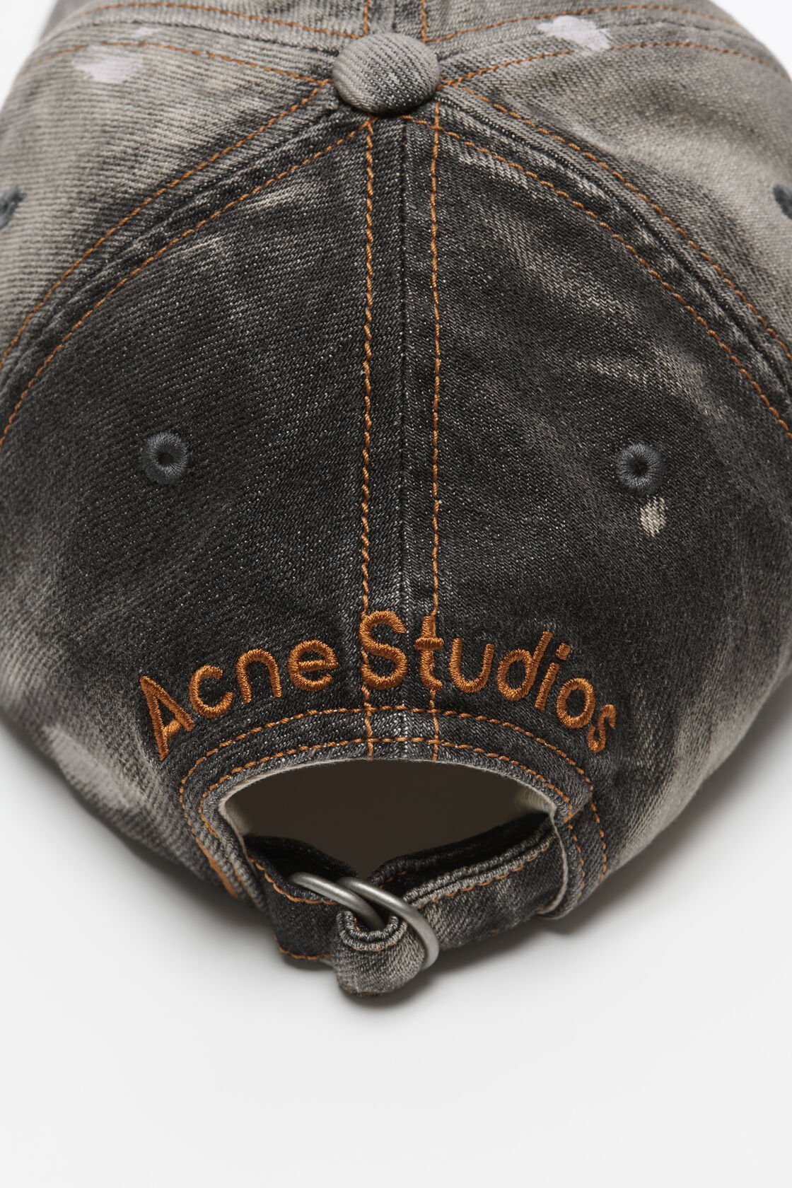 Acne Studios Carliy Trafalgar Embroidered Back Logo Adjustable Baseball Cap In Gray