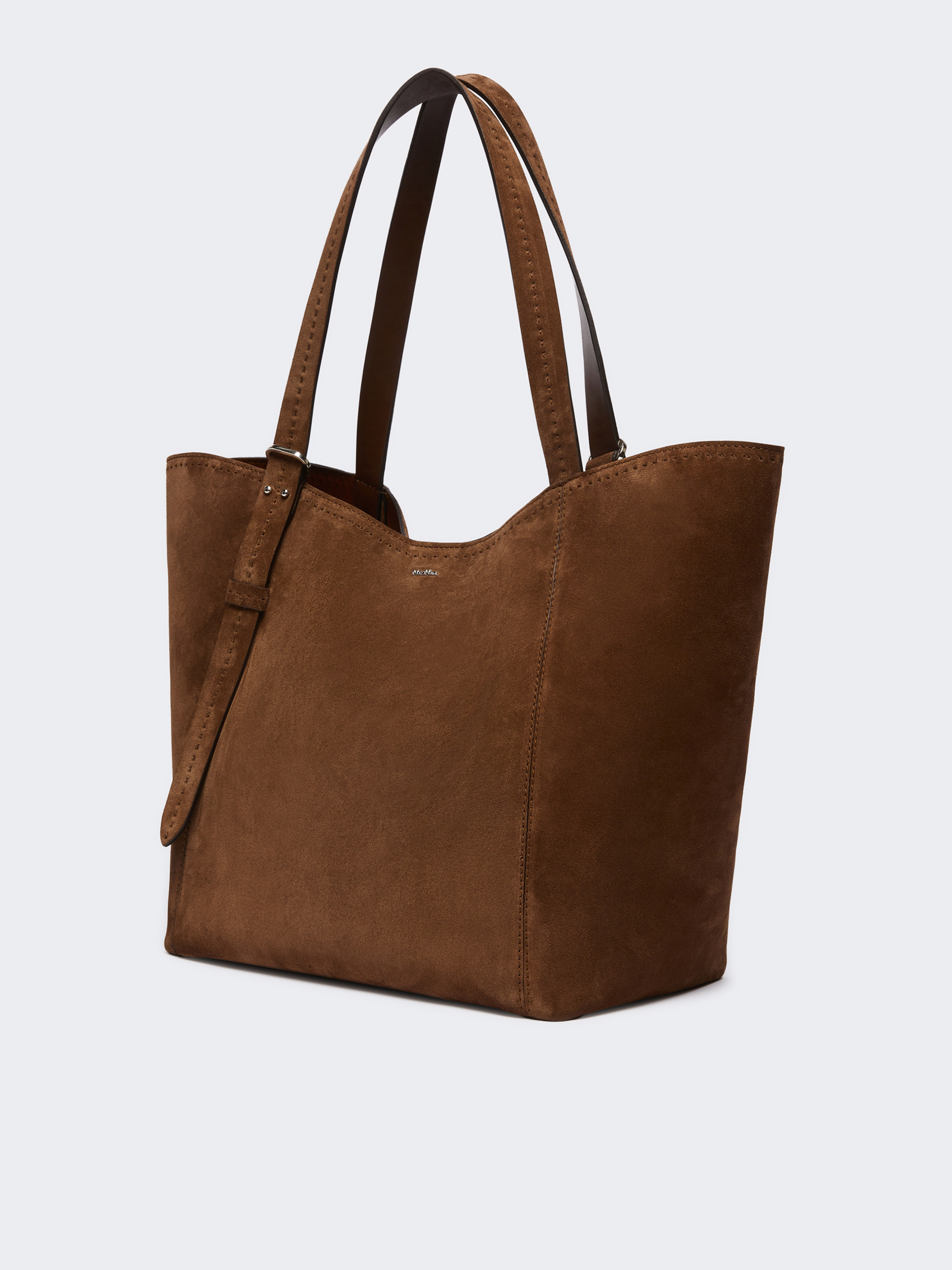 Max Mara Split Leather Archetipo Handbag In Brown